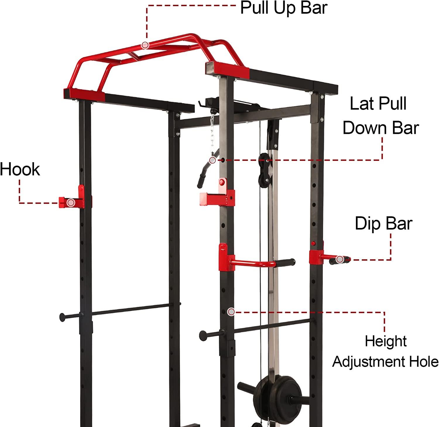 (Out of Stock) Full Body Train Power Rack Squat Cage, Fitness Smith Cage System