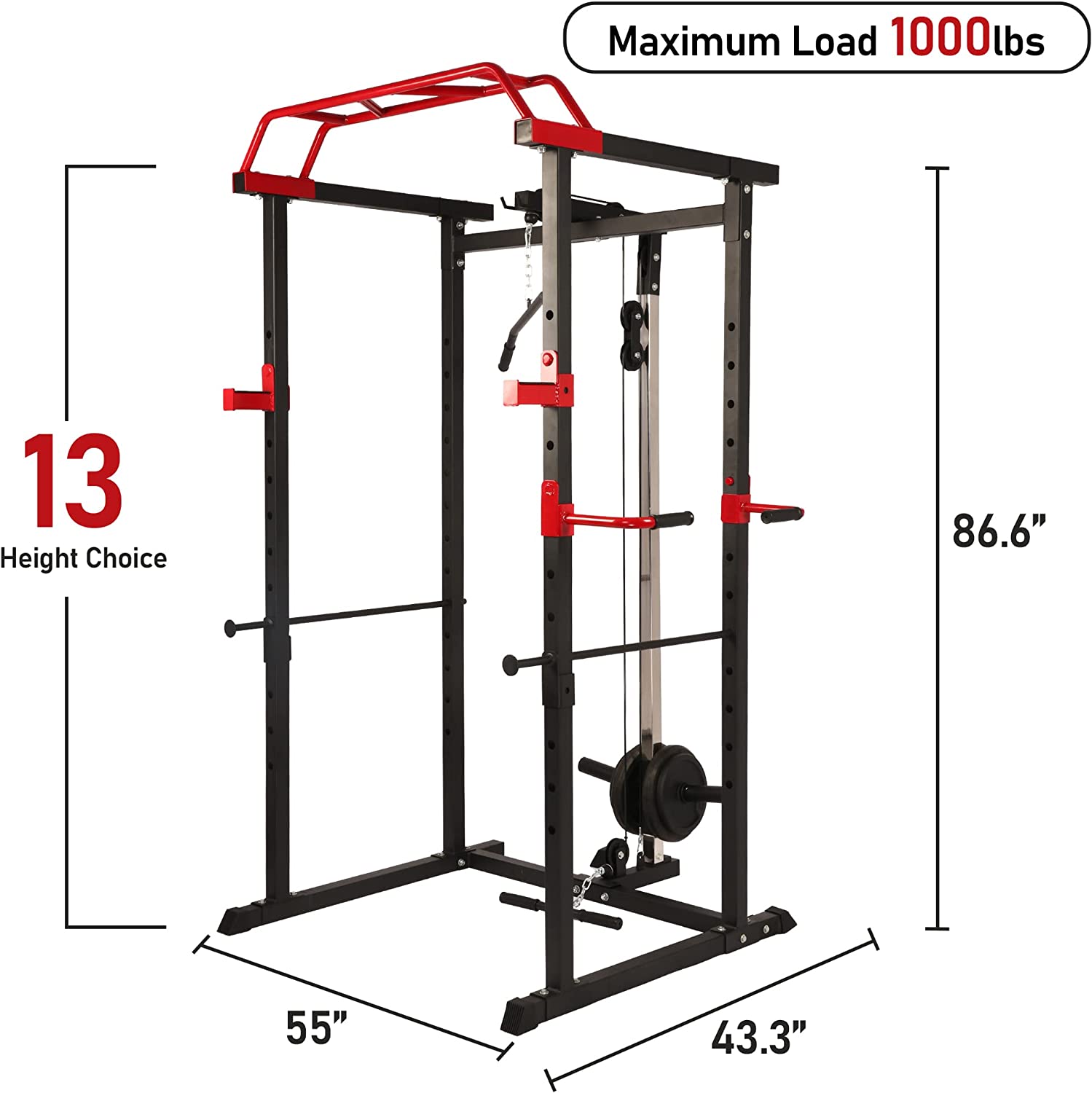 (Out of Stock) Full Body Train Power Rack Squat Cage, Fitness Smith Cage System