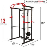 Full Body Train Power Rack Squat Cage, Fitness Smith Cage System