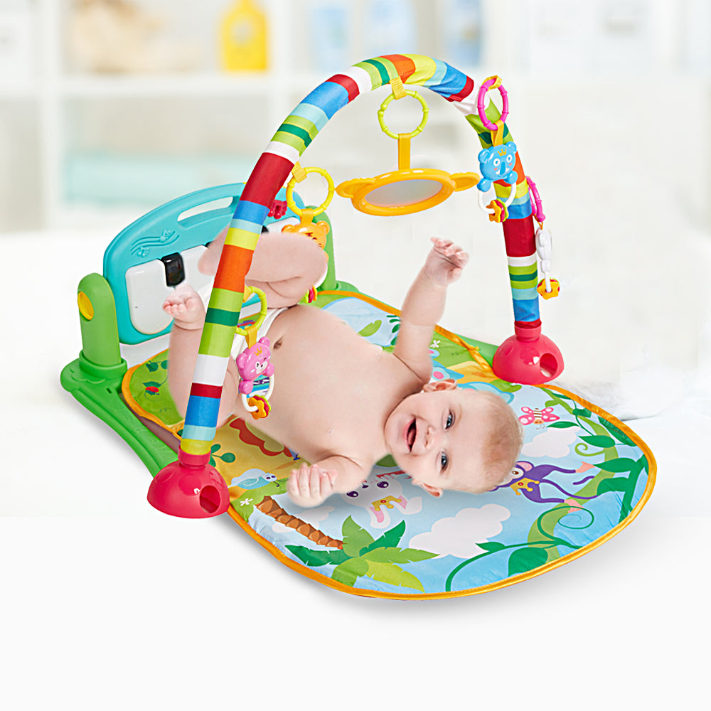 (Out of Stock) Activity Kick and Play Mat Gym with Piano for Baby 0-36 Months, Light and Music Piano Gym Toy