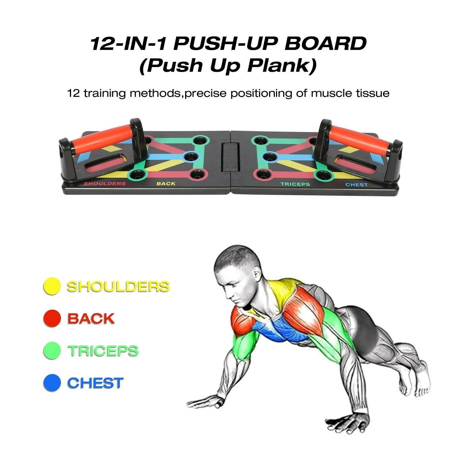 Portable 12-IN-1 Fold Push Up Rack Board Exercise Tool - Bosonshop