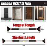 Adjustable 36-49 Inch Upper Body Workout Bar Chin Up Bar with Safe Lock, No Screw Installation