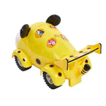 Cute Ride On Car for Toddlers to Enjoy Pushing and Riding Fun, with Backrest, Yellow