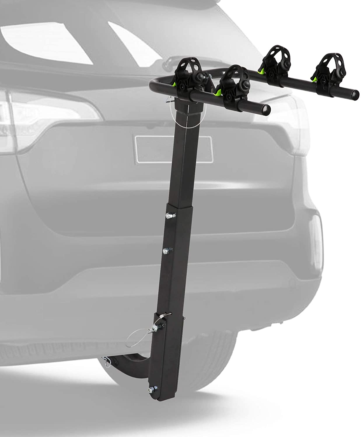 Bike Rack for Car Rack 2-Bike Hitch Mount Bicycle Rack for SUV with 2-Inch Receiver, Rubber Lock & Sleek Pad