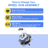 513121 Front Wheel Hub Bearing Assembly 2 Set 5 Lug w/ABS Sensor