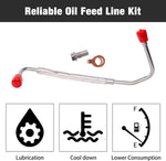 Turbo Oil Feed Line Kit with Bolts & Gaskets for 6.6L V8 LBZ LMM Duramx, Compatible with Chevrolet Silverado, GMC Topkick, Savana, Sierra 2006-2010