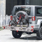 Aluminum Hitch Mounted Cargo Carrier,500 lbs Capacity, Silver