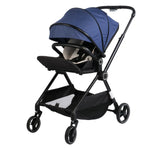 Foldable Compact Travel Strollers 5-Point Harness Infant Stroller w/ Reversible Handle, Adjustable Canopy & Backrest