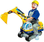 Pedal Lift Excavator Truck Crane Toy Pretend Play Construction Truck