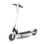 Foldable Commuting Electric Scooter for Adults,  with LED Display, 19 MPH, 350W Motor, Double Headlight and Support Bluetooth, White - Bosonshop