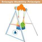 3 In 1 Baby Swing Set Toddler Infant Safety Hanging Playset with Seat Belt and Metal Stand